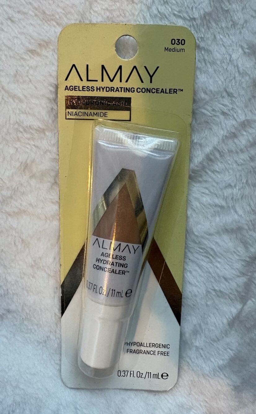Almay Ageless Hydrating Concealer 030 Medium Hyaluronic Acid Niacinamide 0.37oz